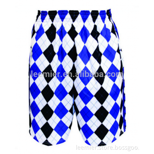 Custom Made blue and black argyle Boy's Lacrosse Shorts